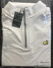 NEW!! 2026 Peter Millar MASTERS Augusta National Golf NWT Medium WHITE 1/4 ZIP