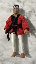 Vintage 1980s Karate Kid Daniel LaRusso Action Figure Red Gi Headband