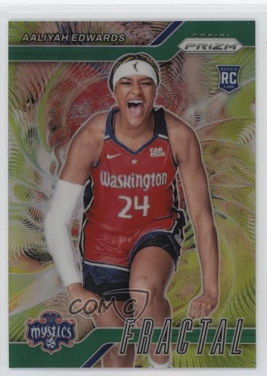 2024 Panini Prizm WNBA Fractal Green Prizm Aaliyah Edwards #3 2l4