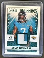 2025 Panini Luminance Brian Thomas Jr. Bright Beginnings Patch Green #/25