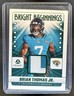 2025 Panini Luminance Brian Thomas Jr. Bright Beginnings Patch Green #/25