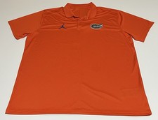 Nike Air Jordan Florida Gators Polo Men Size XL Orange NCAA Dri Fit
