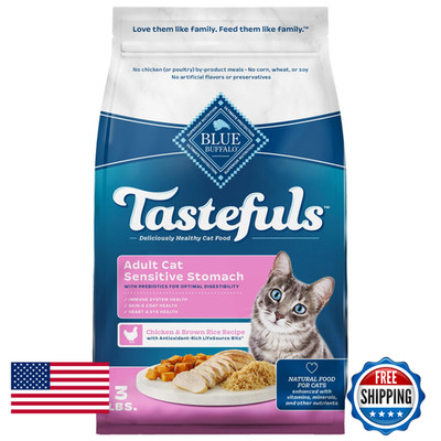 Blue Buffalo Tastefuls Natural Dry Food For Adult Cats Sensitive Stomach