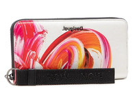 Desigual GeldböRse Fiona Unbreakable 21SAYP08 Blanco Arty 20X10 Cm Damen NEU