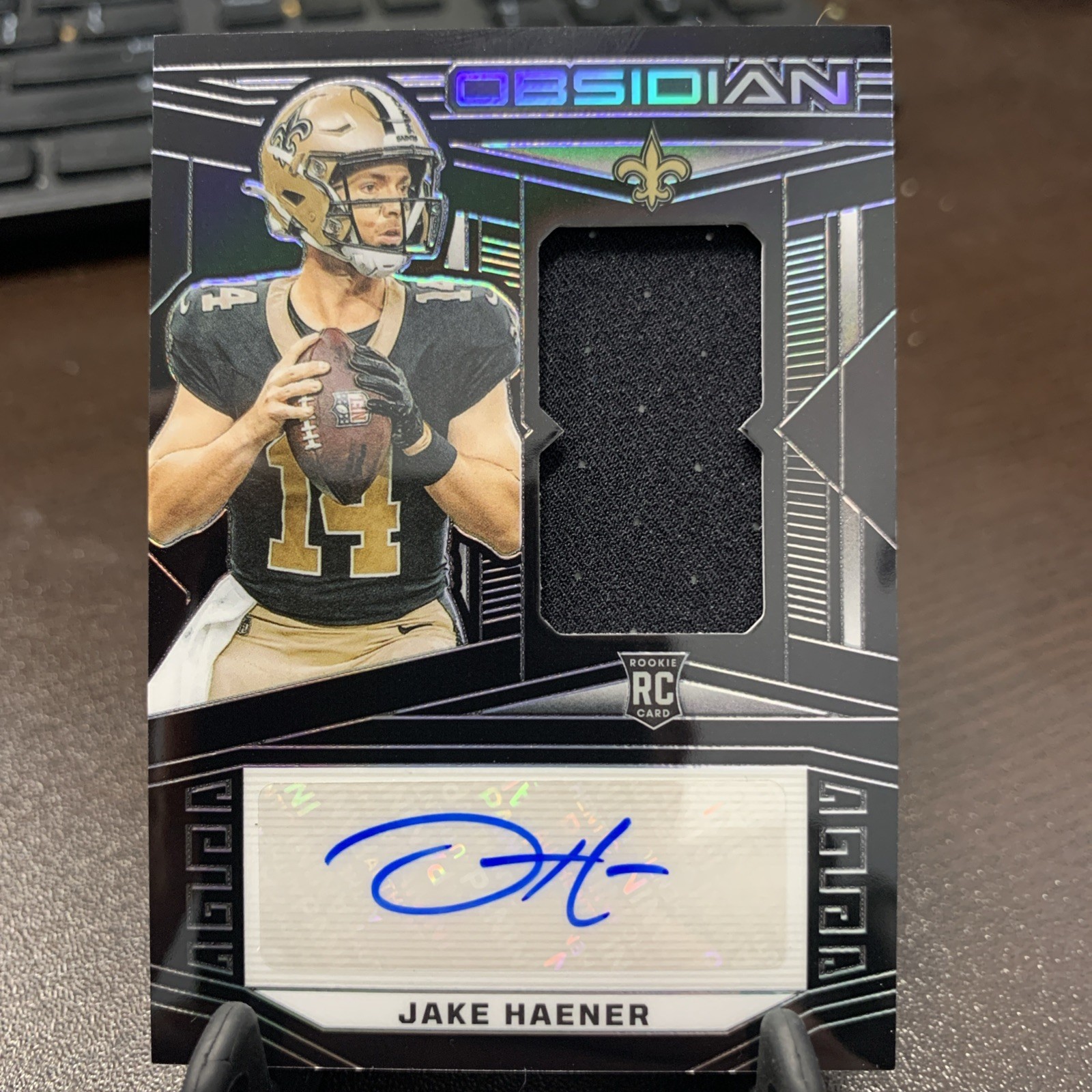 JAKE HAENER 2023 OBSIDIAN RPA ROOKIE PATCH SAINTS #207 RC AUTO /199