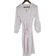 Cloth & Stone Light Purple Midi Dress Small Tencel Belted Boho Pastel
