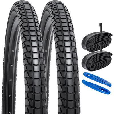 Fahrradreifen 26 Zoll 2x Fahrradrreifen 26x1.95 Stadt Mountainbike Schlauch