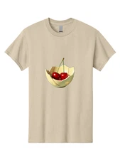 Two-Cherries Mens Graphic Tee, 100% Cotton, Casual Summer Wear
