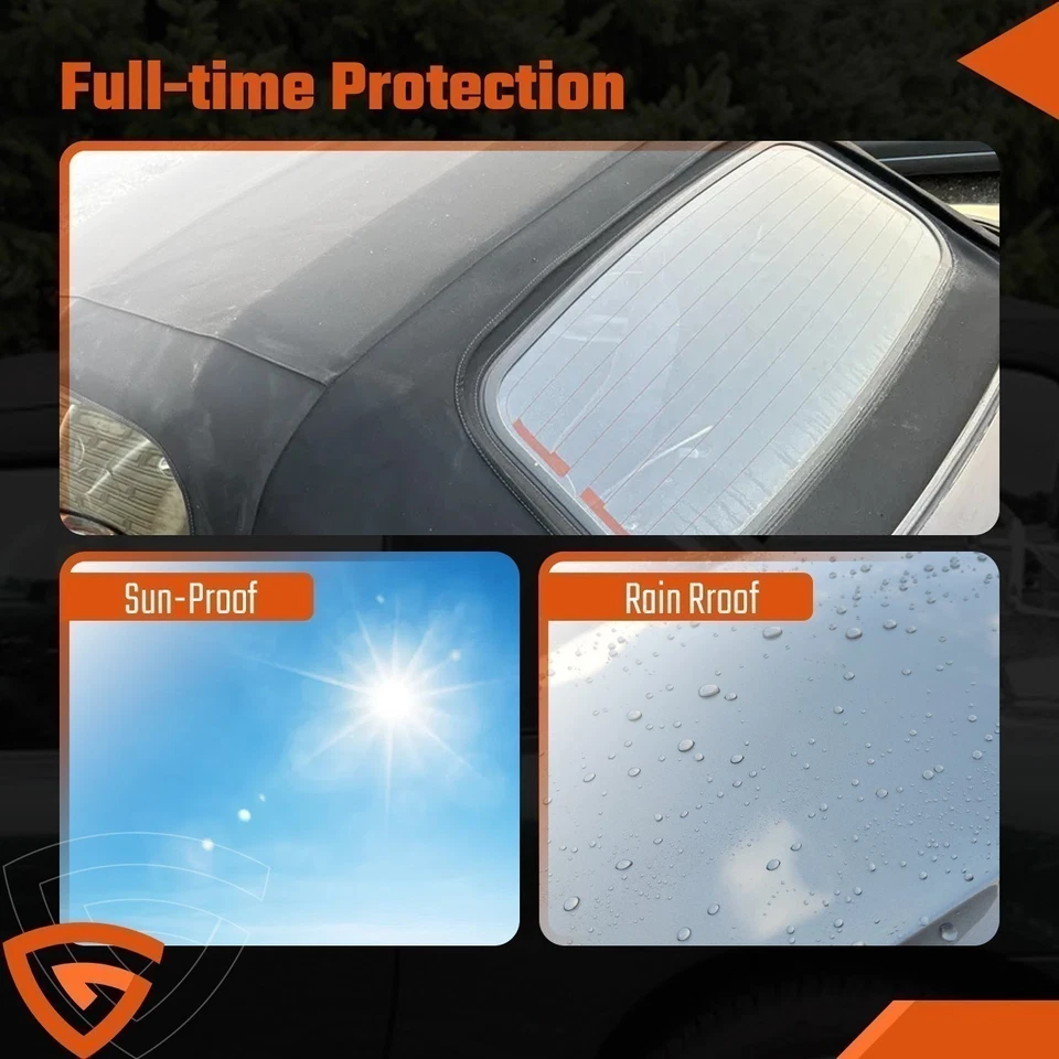 Capota blanda convertible negra con ventana de vidrio térmico para Mazda MX-5 Miata 2006-2014 Foto 4 de 4