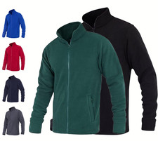 Unisex Anti Pill Zip Fleece Jacket Soft Warm Lightweight Polar Outdoor Coat