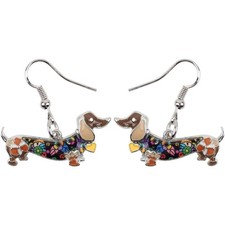 Dackel Ohrringe Hund Charm Damen Mädchen Tier Schmuck Geschenk