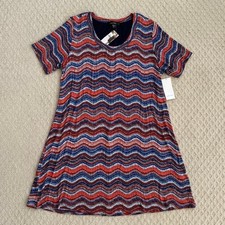 Karen Kane Free Spirit Wavy Print A-Line Dress 2X Flowy Summer Resortwear NWT