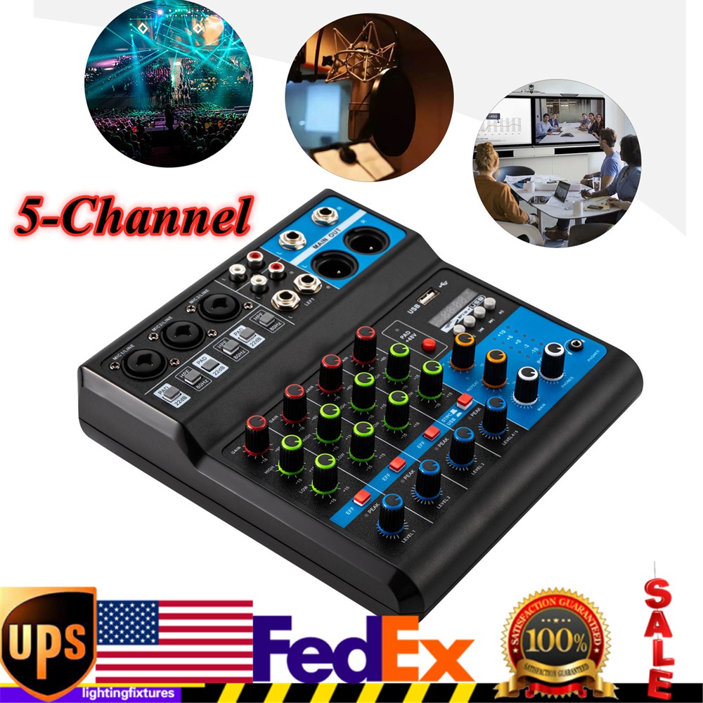 Audio Mixer Sound Mixing Console Power Mixing USB for Recording/DJ/Karaoke