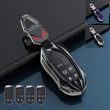For Chrysler Dodge Jeep Fiat 5 Buttons Remote Metal Key Fob Silicone Case Cover For Chrysler Dodge Jeep Fiat 5 Buttons Remote Metal Key Fob Silicone Case Cover