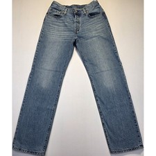 Levi's 501 90s Premium Jeans W30 L31 Straight Button Fly Light Wash Denim BIG E