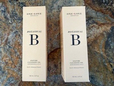Lot of 2 One Love Organics Botanical B Enzyme Cleansing Oil 4oz / 120ml