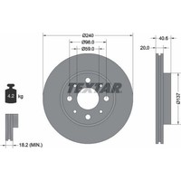2X Textar 92118003 Bremsscheibe FüR Fiat Ford Panda Panda Classic 500 C 500 KA