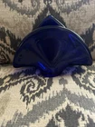 Murano ? Cobalt Blue Art Glass Napkin/Letter Holder Italy MCM