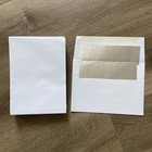 40 Pack A7 Invitation Envelopes 5 1/4 x 7 1/4 White Silver Lined