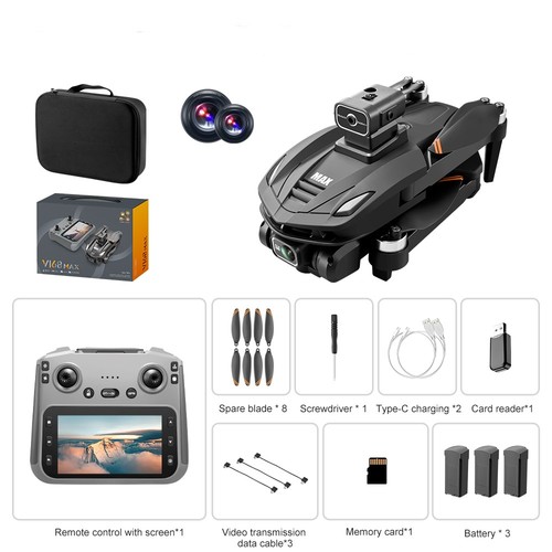 Schermo radiocomandato 4,5" ritorno GPS intelligente evitamento ostacoli 5G HD fotocamera drone - Foto 27 di 27