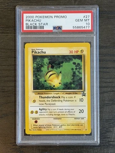 Pokemon Pikachu 27/53 Wotc Promo Regular Black Star PSA 10