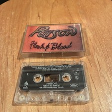 Poison - Flesh  Blood CASSETTE TAPE 1st US issue CRC motley crue cinderella