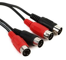 Hosa MID201 Dual MIDI Cable - 3.3' 1 meter 