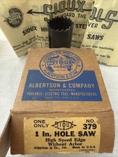 Sioux Tools 1β Hole Saw No. 379 High Speed Edge Vintage NOS Made In USA