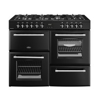 Belling Farmhouse 110cm Dual Fuel Range Cooker Black BEL RCA FARMHOUSE 110DF