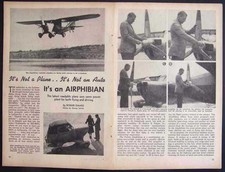 Airphibian 1948 Test Report Flying Car Automobile Robert Fulton