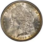 1888 (P) Morgan Silver Dollar PCGS GOLD SHIELD UNC (Looks MS63) - TONED BEAUTY!