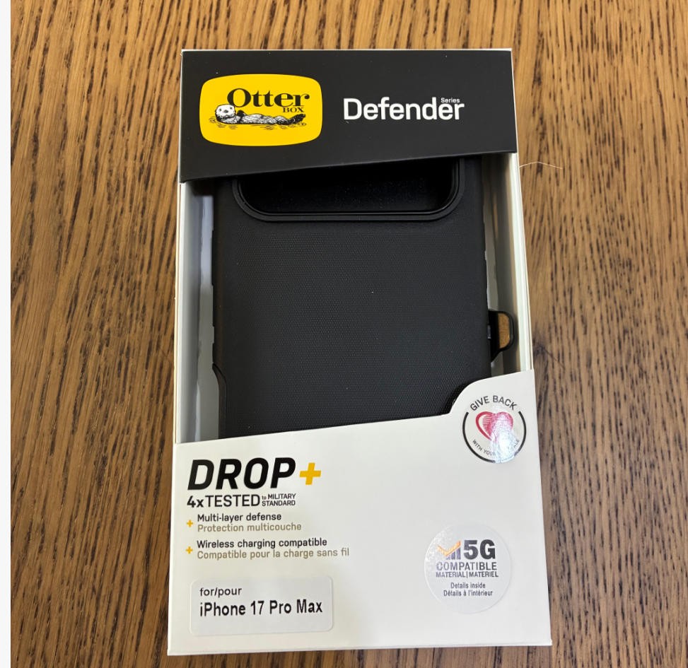 OtterBox iPhone 17 Pro Max 6&period;9" Defender Series Case BLACK includes holster clip
