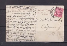 NEW SOUTH WALES, HARDEN cds., 1910 ppc. to Young.