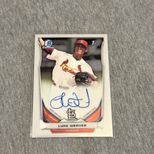 (3) LUKE WEAVER 2014 1st BOWMAN CHROME AUTO,SILVER REFRACTOR /ICE RC LOT