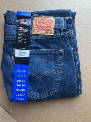 NEW Levi's Men's 505 Regular Fit Jeans Size 32x32 or 36x30 NWT