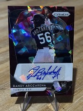Randy Arozarena /25 BURGUNDY CRACKED ICE ROOKIE AUTO SP 2020 Prizm Tampa Bay Ray