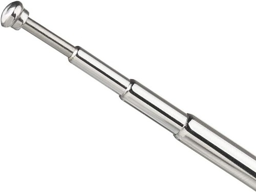 Bingfu Mini antena radiowa FM 3,5 mm wtyczka teleskopowa srebrna, czarna - Zdjęcie 6 z 7