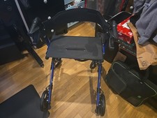 Vive Mobility Upright Rollator Walker with Foldable Seat Used 