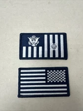 London Bridge LBT-2121ZH Coast Guard USCG Flag Ensign & American Flag Patch Set