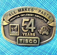 TISCO Promo Belt Buckle LE Tractor Implement Supply Co 54 Years Vtg 90s.DBD235