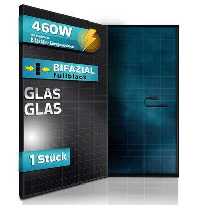 SUNNIVA  Solarmodul Solarpanel FULL BLACK Bifacial Bifazial Glas/Glas 460 Watt