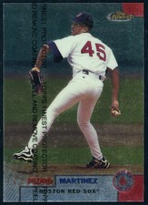 1999 Topps Finest Pedro Martinez #170 w/ Peel Boston Red Sox HOF