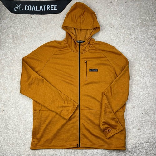 Coalatree Herren The Baseline Midlayer Full Zip Microgrid Fleece Gold Jacke 2XL - Bild 1 von 17