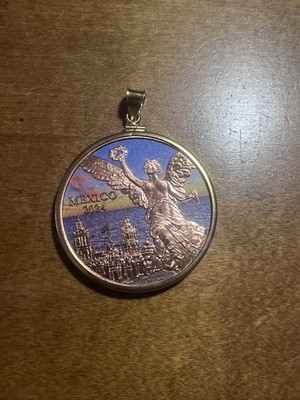 2024 Mexiko Libertad Flagge Onza 1 oz coloriertes Kupfer Anhänger 14k Gold Filled