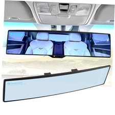 Broadway Rear view Mirror Wide Angle Panoramic Anti Glare Blindspot 12 IN Blue
