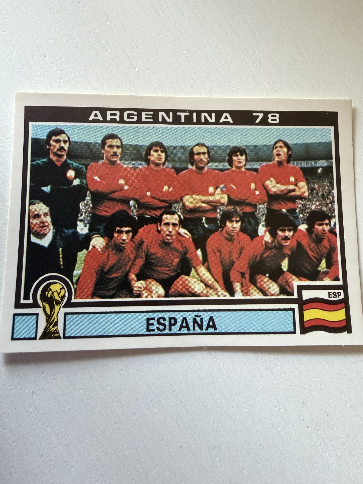 ALBUM FIGURINE PANINI WC ARGENTINA 78 #206 Team Spagna COME DA FOTO