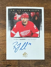 2022-23 UD SP Authentic UD Authentics Robby Fabbri #UDA-RF Auto Red Wings Blues