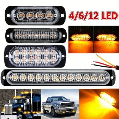 4× LED Auto Frontblitzer Blitzlicht Warnleuchte 12V-24V LKW KFZ Strobe Licht