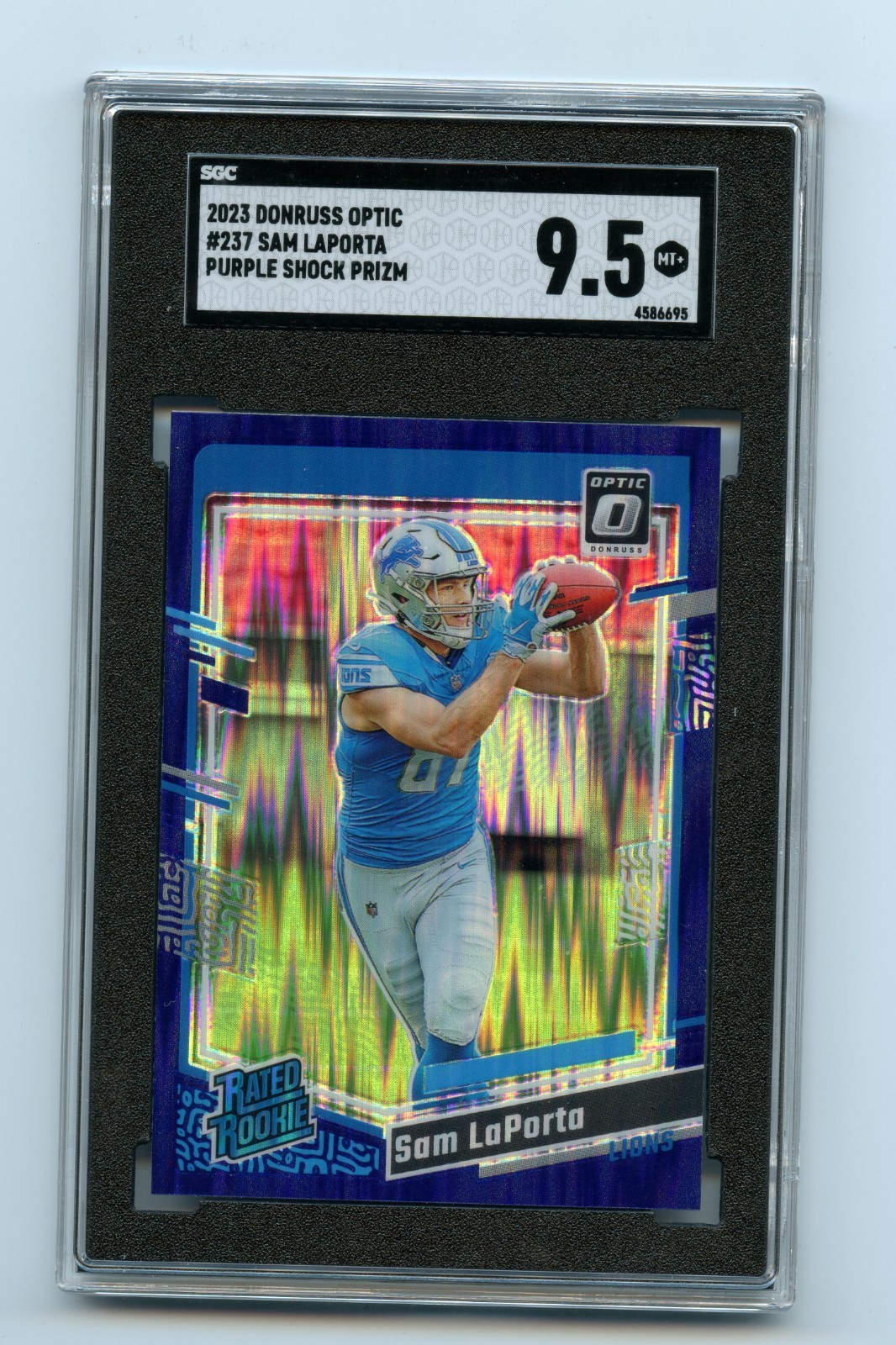 2023 Panini Donruss Optic - Rated Rookie Sam LaPorta #237 Purple Shock Prizm...