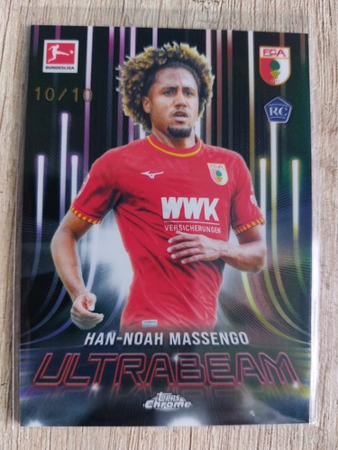 Han-Noah Massengo RC Topps Chrome Bundesliga /10 Ultrabeam FC Augsburg 2025/26